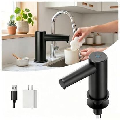 Automatic Touchless Dish Soap Dispenser for Kitchen Sink (Black)