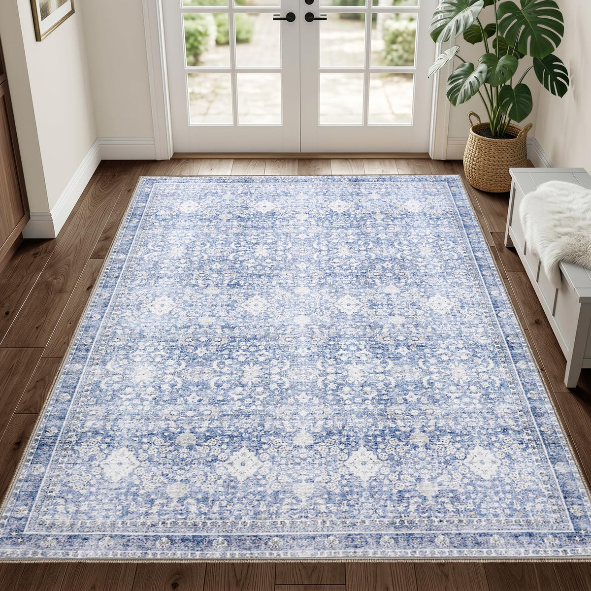 3x5 Area Rugs (Light Blue / 3' x 5' (Rectangular))