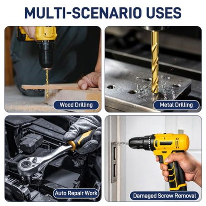 Screw Extractor Set With Left Hand Drill & Tap Wrench For Broken