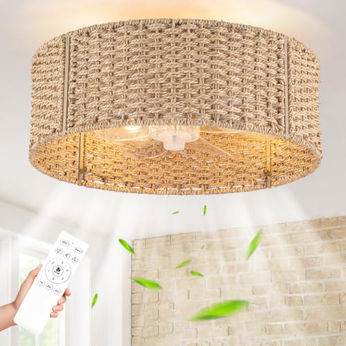 Boho Ceiling Fan with Light