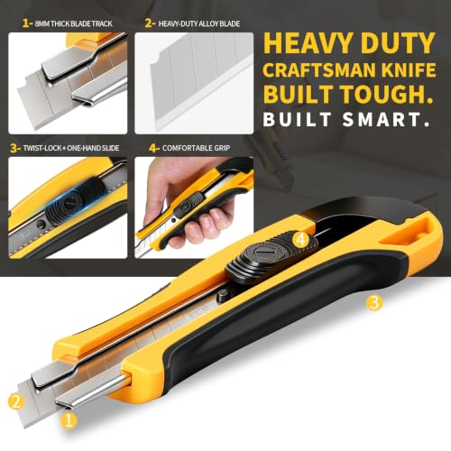 Heavy Duty Utility Knife with Auto