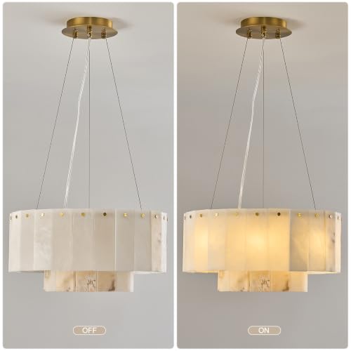 Alabaster Marble Chandelier Light Fixture