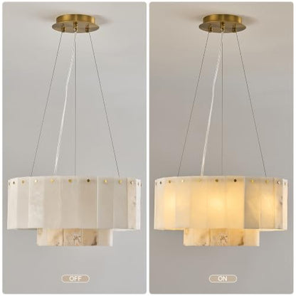 Alabaster Marble Chandelier Light Fixture
