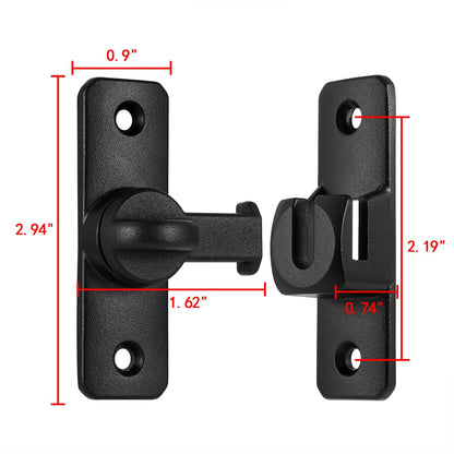Matte Black Aluminum Alloy Gate Lock (Matte Black)
