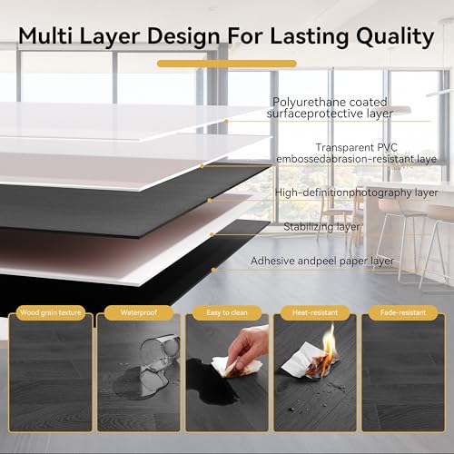Peel and Stick Floor Tile Vinyl Wood Plank