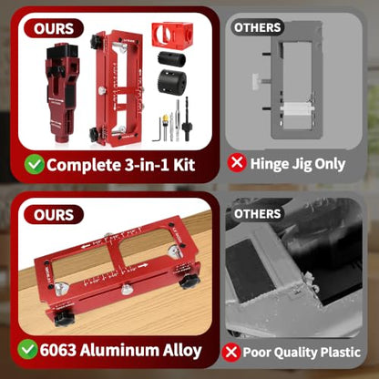 Door Hinge Lock & Latch Installation Kit