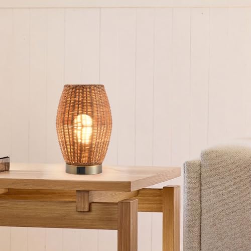 Boho Style Rattan Table Lamp