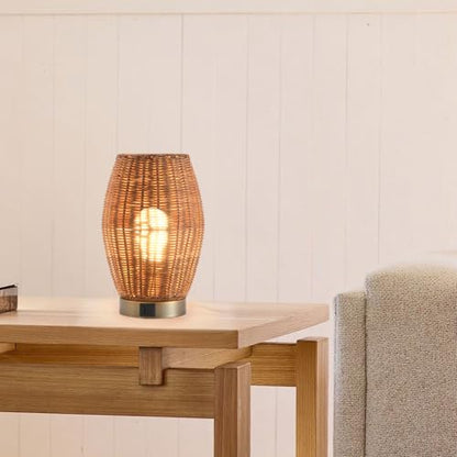 Boho Style Rattan Table Lamp