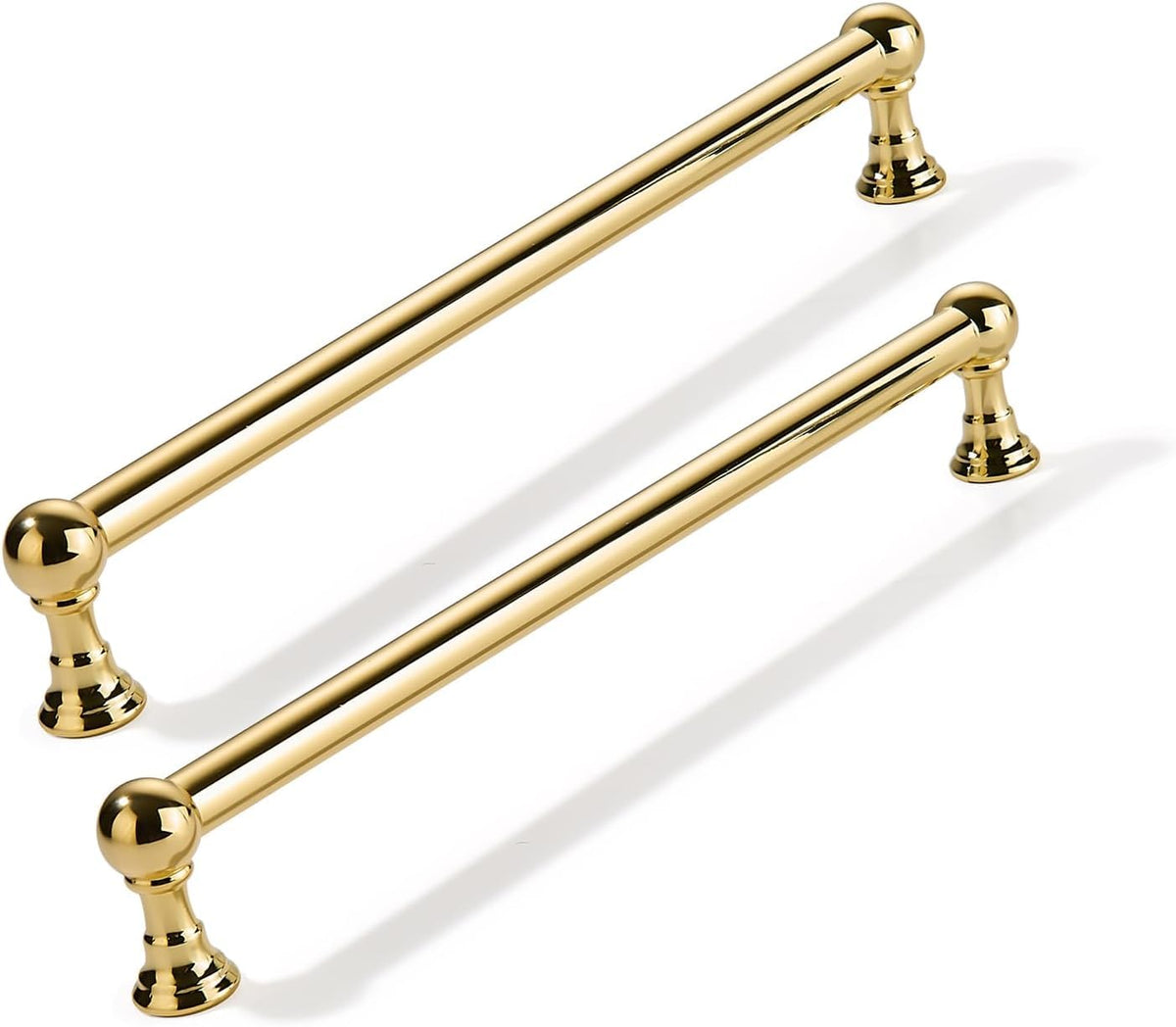 5 Pack 8 inch Solid Handles Real Unlacquered Brass Cabinet Pulls (Unlacquered Brass / 8 Inch)