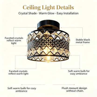 Crystal Ceiling Light Fixture
