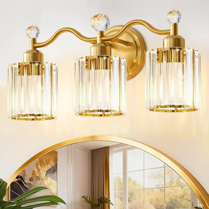 Crystal Bathroom Vanity Light Fixtures