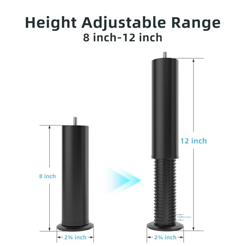 Adjustable 8 12 inch Furniture Legs Metal Replacement Heavy Duty Leg 5