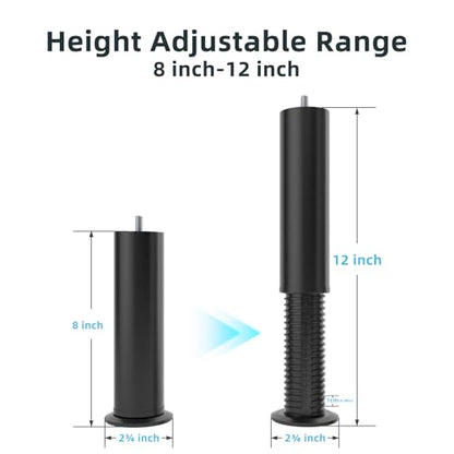 Adjustable 8 12 inch Furniture Legs Metal Replacement Heavy Duty Leg 5