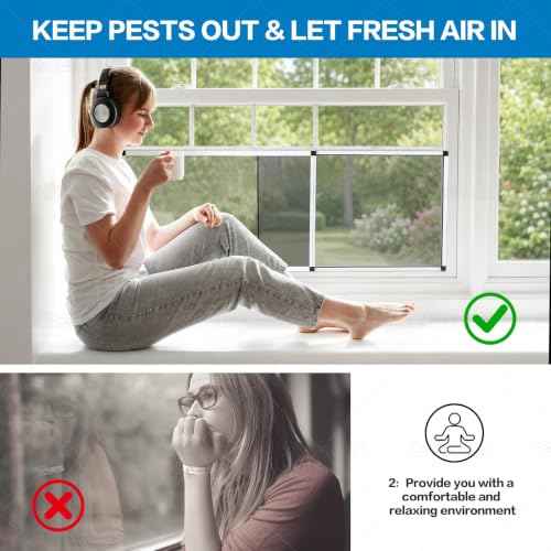 Expandable Window Screen (White / 20" H x 28"-54" W)