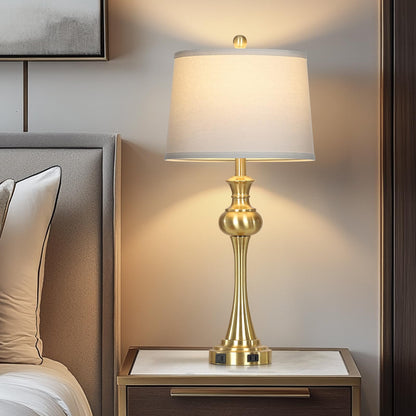 Gold Table Lamp for Living Room (Gold)
