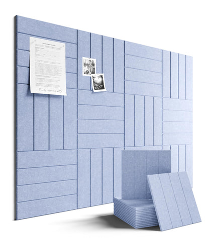 Felt Bulletin Board & Cork Board Alternative 48'' x 36'' (Lavender-1 / Bold-stripe 12-pack)
