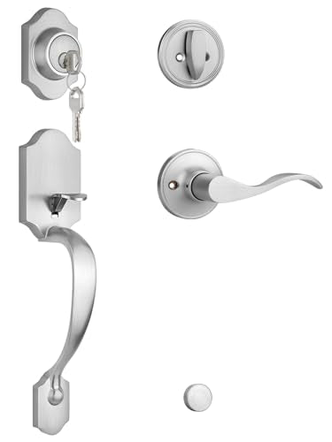 Modern Wave Exterior Door Handle Set