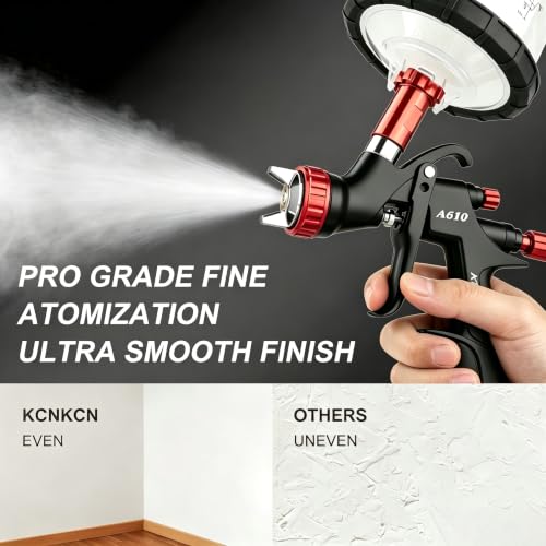 A610 LVLP Air Spray Gun with 650ml Mixing Cup& 10x Disposable Cups