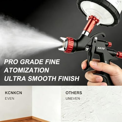 A610 LVLP Air Spray Gun with 650ml Mixing Cup& 10x Disposable Cups
