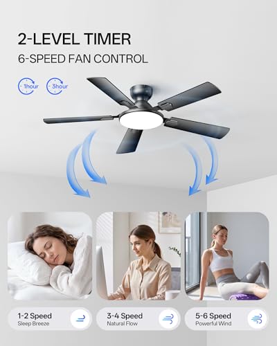 Ceiling Fans with Lights 52 Inch