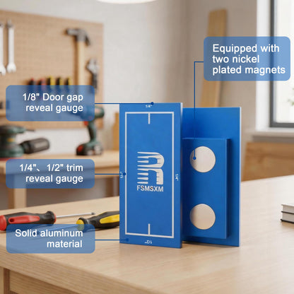 2PC Magnetic Stud Finder & Trim Reveal Tool (Electric Blue-2pc)