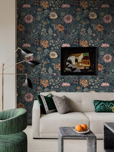 Vintage Peel and Stick Wallpaper Boho Floral Wallpaper Removable