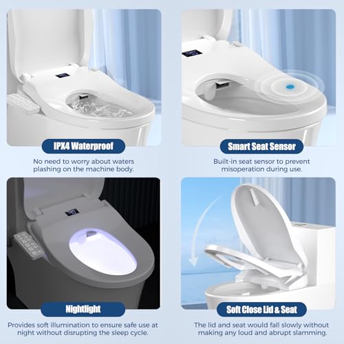 Electric Bidet Toilet Seat Elongated
