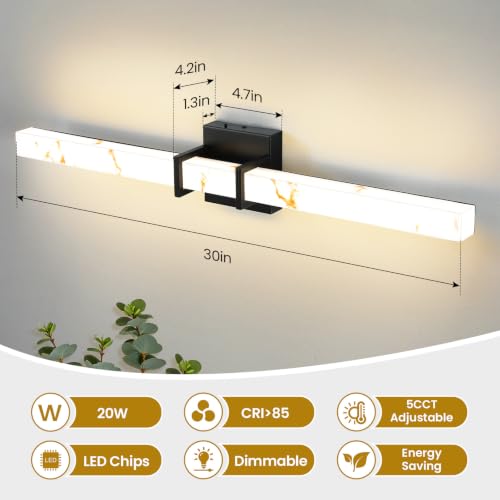 Modern Bathroom Vanity Light 30 inch (Black / 30 Inch)