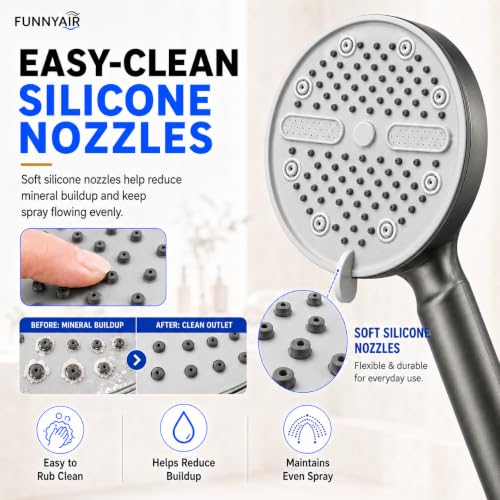 High Pressure Shower Head (Gray)