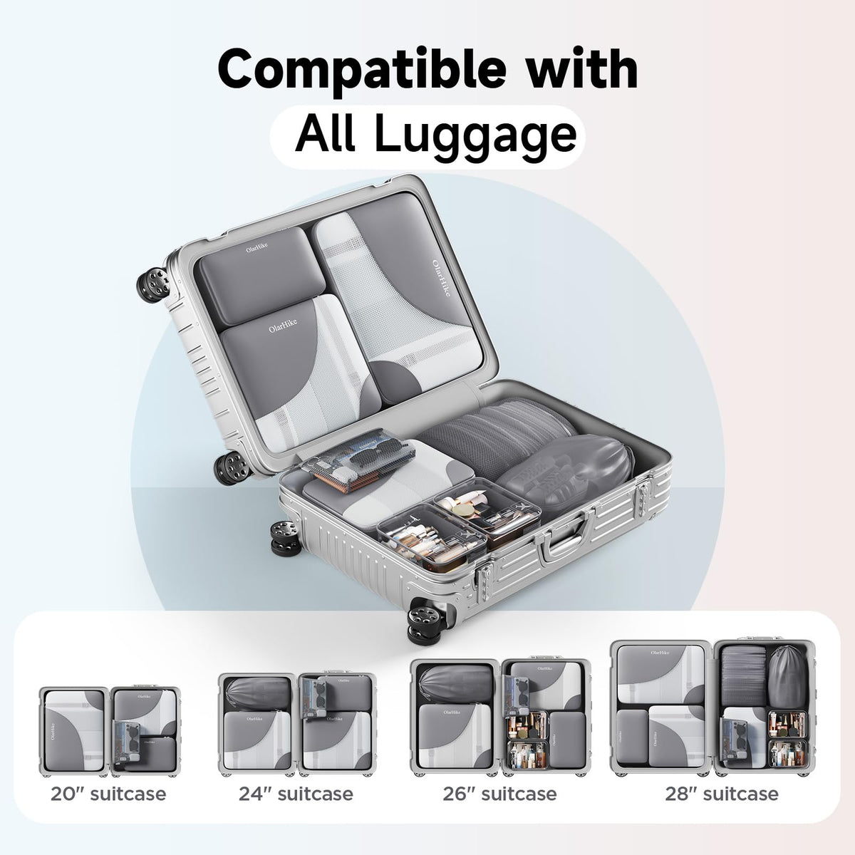 Packing Cubes for Travel (04 Gray)