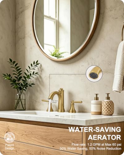 Brass Bathroom Faucet 3 Hole