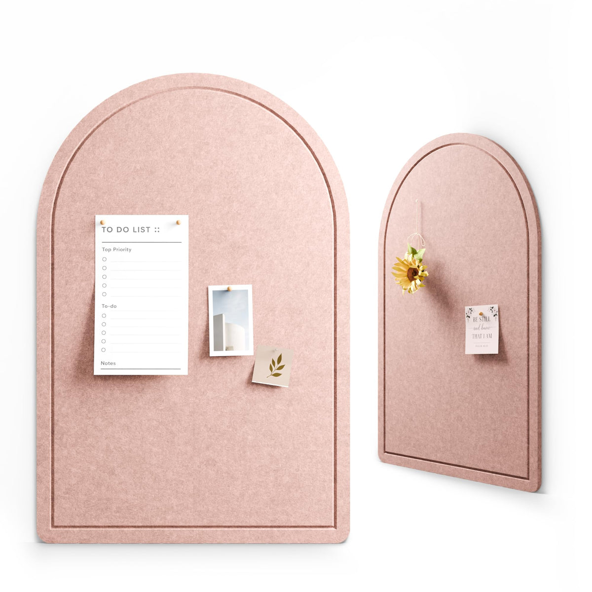 Large Arched Felt Bulletin Board 35.4''×23.6'' (Pink)