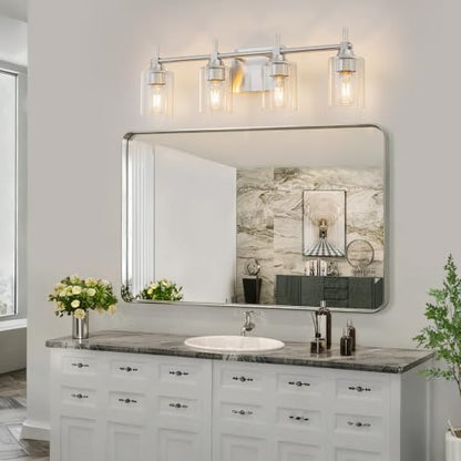 4 Light Modern Bathroom Vanity Light (4-light / Brushed Nickel)