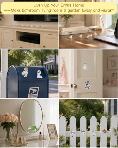Set of 2 Goose Toilet Bolt Covers Decorative Toilet Screw Cover Caps