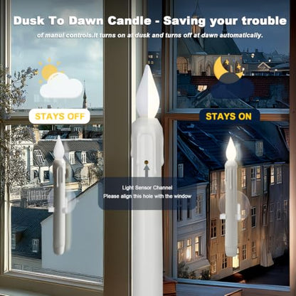 6 Pcs Sensor Dawn to Dusk Window Candles