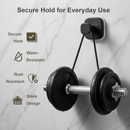 Suction Cup Hooks for Shower (Matte Black / 2 Pack)