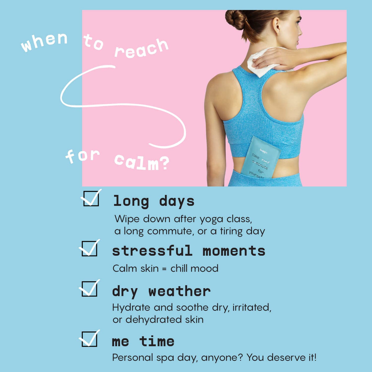 Calm Body Wipes for Women with Ceramides & Coconut Oil (10 Count (Pack of 3))