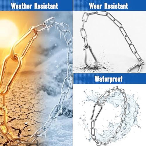 Stainless Steel Gate Chain with Carabiners
