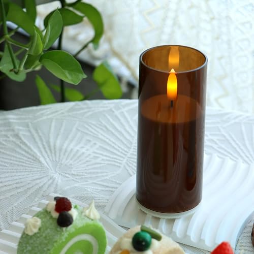 2 Pack LED Battery Operated Candles with Timer 2"x 5"