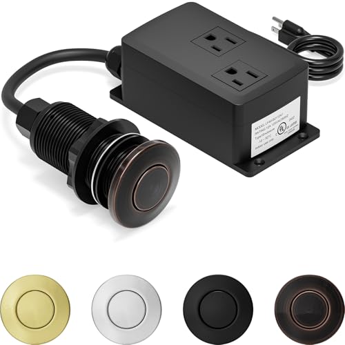 Garbage Disposal Air Switch Kit Dual Outlet (Oil Rubbed Bronze)