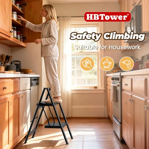 Step Ladder Lightweight Aluminum Folding Step Stool with Anti