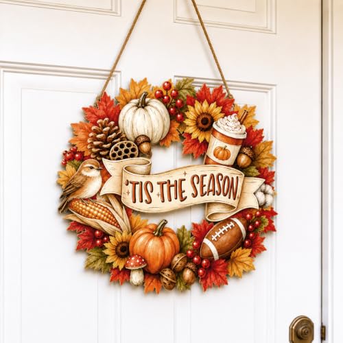 Fall Door Decor Wooden Welcome Sign
