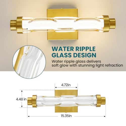 Wall Sconces Set of Two (Gold / 16-Inch-2Pack)