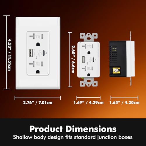 65W USB Wall Outlet