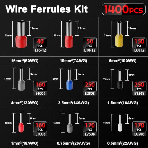 Wire Ferrule Crimping Tool Kit
