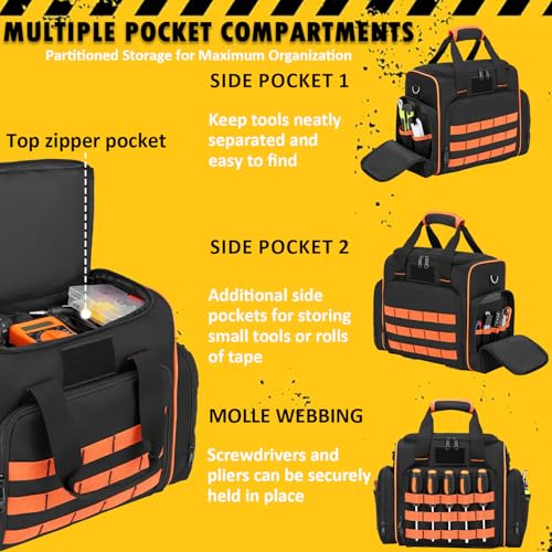Tool Bag with 3 Removable Cases