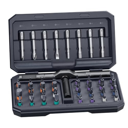 Magnetic Screwdriver Set Precision Multi Bit Repair Kit with Detachable Allen Wrench T Handle for Furniture