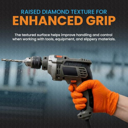 Nitrile Diamond Texture Gloves