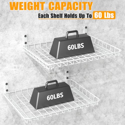 Wall Mounted Storage Shelves (White)