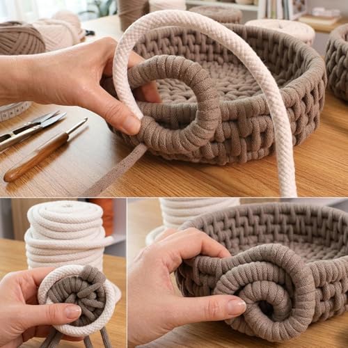 Cotton Rope Braided Natural Cotton Ropes for Woven Basket